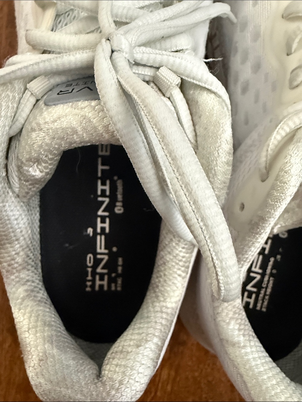 Under Armour Off-White Mesh Running Shoes - Picture 13 of 14